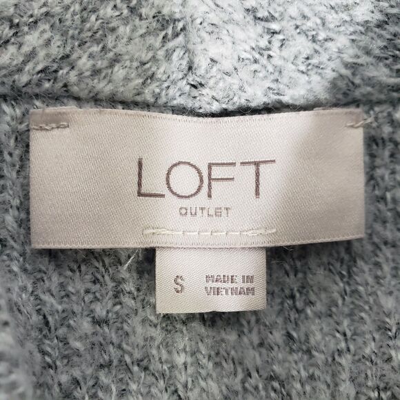 LOFT Outlet Womens Open Front Cardigan Knit Shawl Size Small Gray Sweater - Picture 7 of 8